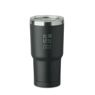 Stainless steel tumbler, sliding lid opening, 550 ml