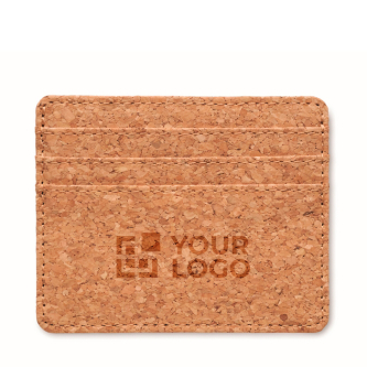 Cork card holder, 3 cards, main compartment