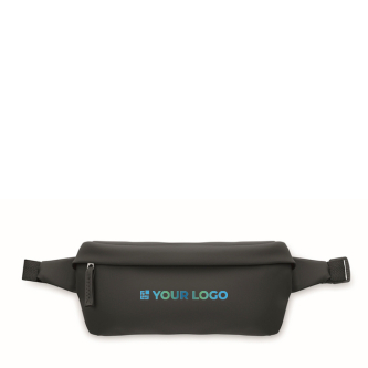 Adjustable RPET and PU waist bag, main compartment
