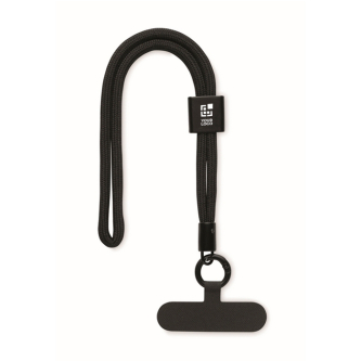 Adjustable RPET wrist strap, mobile use, 25 cm