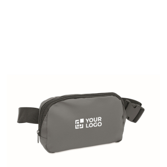 PU waist bag, main compartment, back pocket