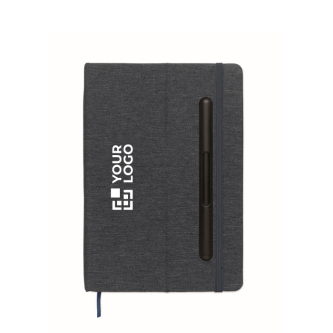 Hardcover notebook, mobile stand function, A5, ruled pages