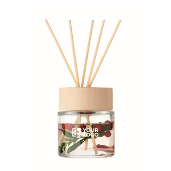 Diffuser with 6 reeds, vanilla scent, decorative flowers