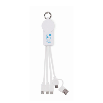Keyring, multiple charging cables, assorted connectors