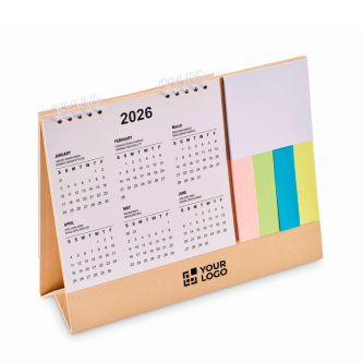 Desk calendar, adhesive notes, notepad