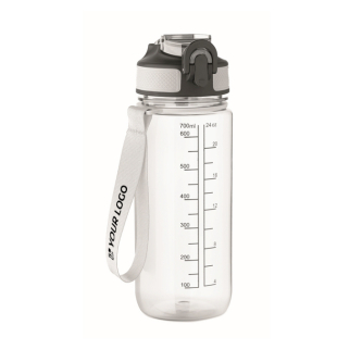 RPET drip-proof bottle with straw and flip-top lid 700 ml