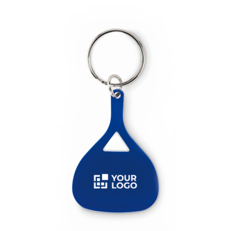 Recycled aluminium shovel-shaped keychain to personalize