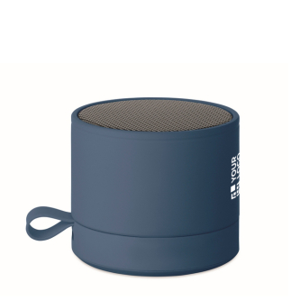 Compact metal wireless speaker with rubber finish 3W