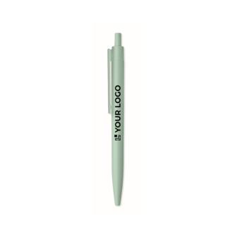 Corporate recycled plastic pen with blue ink