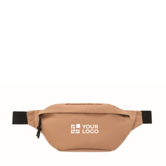 RPET 600D polyester waist bag with zippers