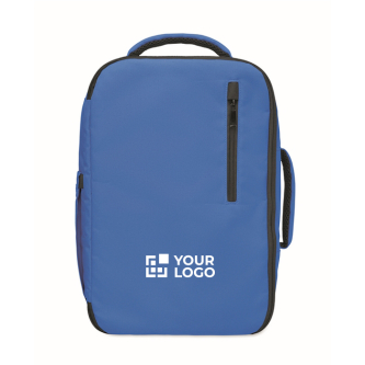 RPET polyester cabin backpack with trolley strap 15''