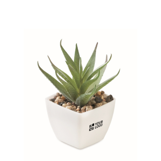 Mini artificial aloe vera desk plant