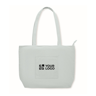 Large polyester corduroy bag with zipper 220 g/m²