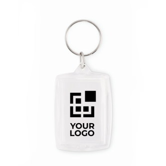 Classic acrylic keyring with full-colour paper insert