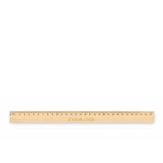 30 cm pine wood ruler with dual scale