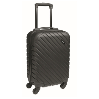 Rigid plastic trolley with main compartment and 4 wheels