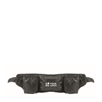 Sport RPET polyester waist bag with pockets and mesh