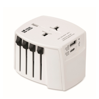 Compact 30 W travel adapter with USB-A and USB-C