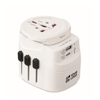 Universal adapter with USB-A and USB-C connectors 20W