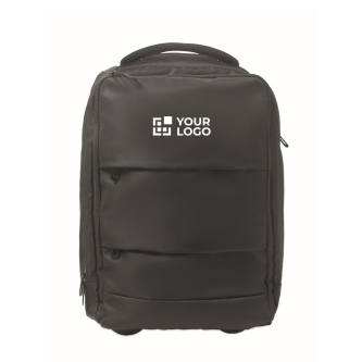 RPET 290T polyester trolley backpack with 3 pockets 15''