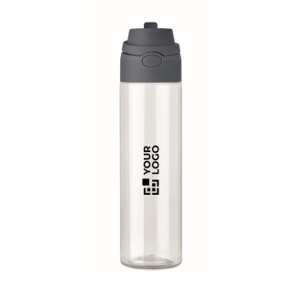 RPET bottle with 2-in-1 straw and leakproof carry handle 700 ml