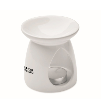 Ceramic aroma burner set with tealight candle and vanilla oil