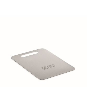Small stainless steel chopping board for professional use