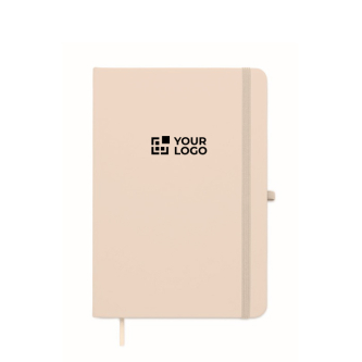 A5 recycled faux leather hard cover notebook, lined pages