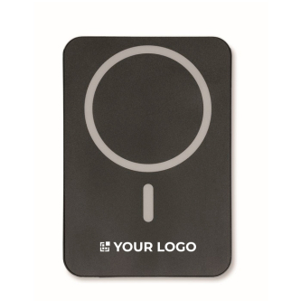 Ultra-slim magnetic power bank made from recycled aluminium with cable 5,000mAh