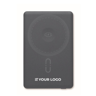 Magnetic recycled aluminium power bank with cable and ring 5,000mAh