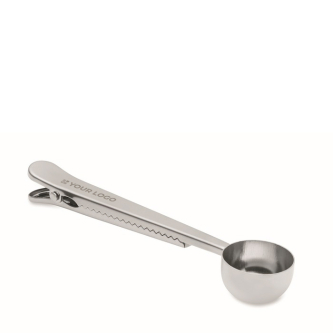 Stainless steel measuring spoon with sealing clip 15 ml