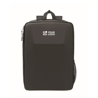 RPET 600D laptop backpack with rigid front 15''