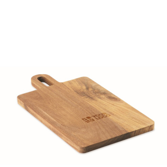 Acacia wood board with handle for everyday cutting and serving