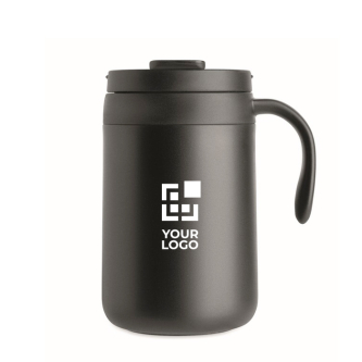 Stainless steel thermal tumbler with reusable coffee filter 450ml