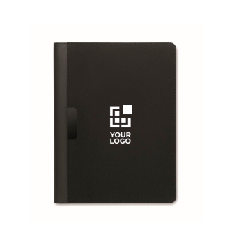 Faux leather A4 portfolio with pockets and lined notepad