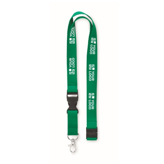 Lanyard with removable buckle and safety lock