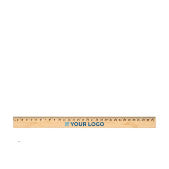 Bamboo ruler with centimeters and inches as a promotional gift