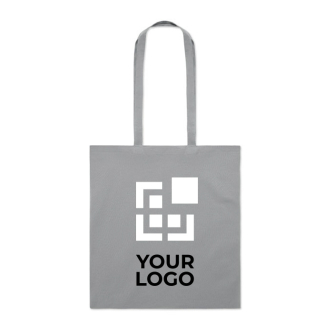 Coloured eco-cotton tote bag with long handles, 180 g/m2