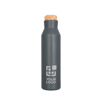 Steel bottle with cork lid, 590 ml