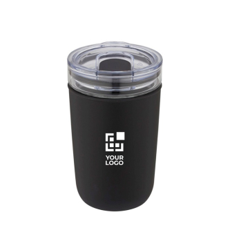 Borosilicate glass cup with recycled plastic, 420 ml