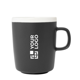 Ceramic mug with matte exterior and white interior, 350 ml