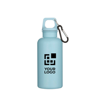 Recycled plastic bottle with carabiner and screw cap 400ml