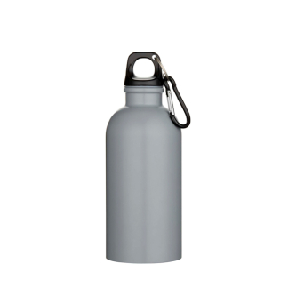 Recycled stainless steel bottle, matte finish, single wall, 400ml