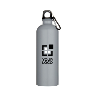 Recycled stainless steel bottle, matte finish, carabiner, 750ml
