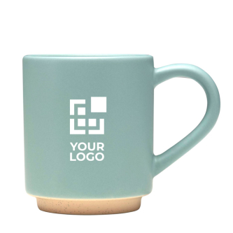 Stackable ceramic mug with modern unglazed base 180 ml