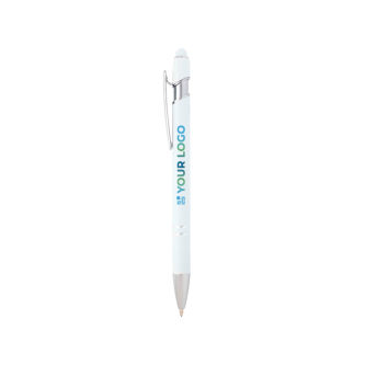 Recycled aluminium pen with silver finish, black ink