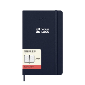 Leather-look paper diary with daily view and hard cover Moleskine
