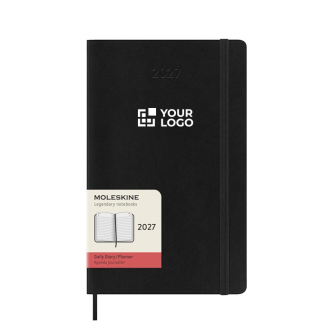 Moleskine daily diary with soft cover and elastic closure
