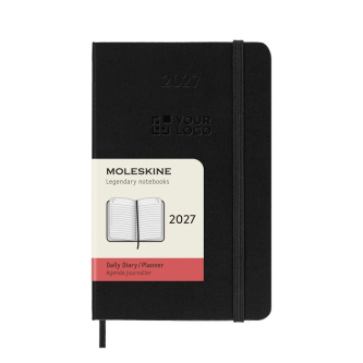 Pocket daily diary with hard cover and inner pocket Moleskine