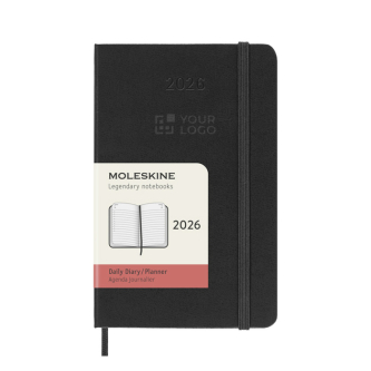 Pocket daily diary with hard cover and inner pocket Moleskine
